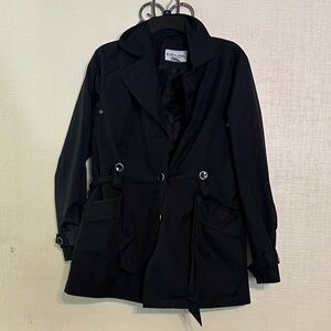 Black Women's Lightweight Trench Jacket